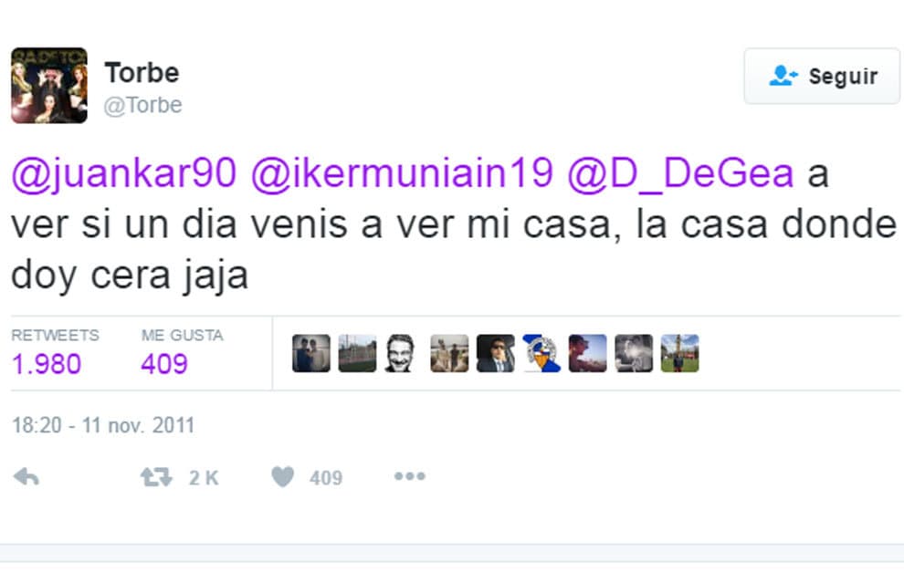La prensa española recordó tuits donde Torbe escribió a Muniain y De Gea.