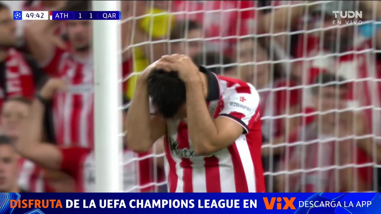 ¿Error del año? ¡Inexplicable falla del Athletic Club vs. Qarabag!