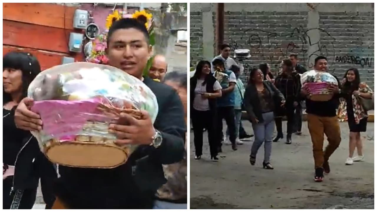 Va junto a toda su familia a pedir la mano de su novia y se hace viral: "Nada más faltó el perro"