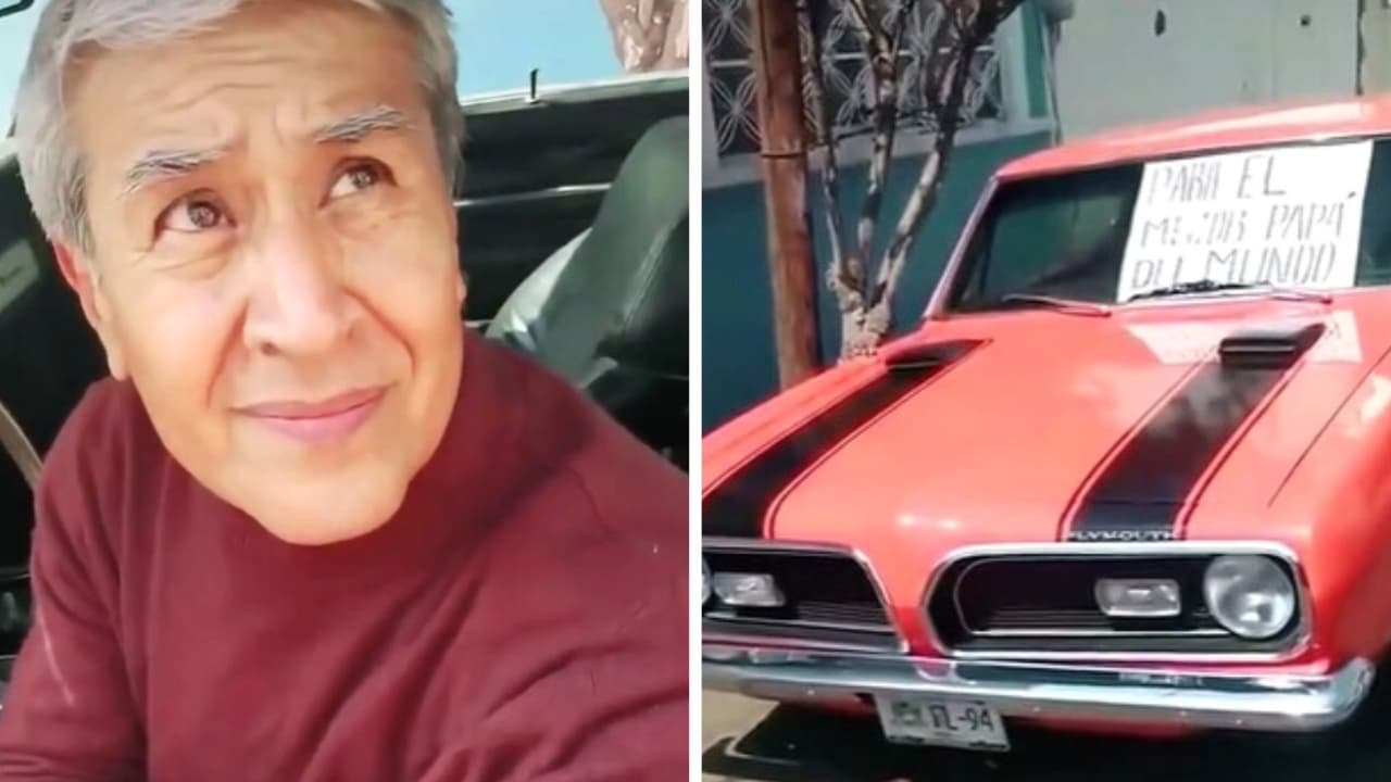Joven regaló a su padre el auto que tuvo que vender para pagar sus estudios años atrás