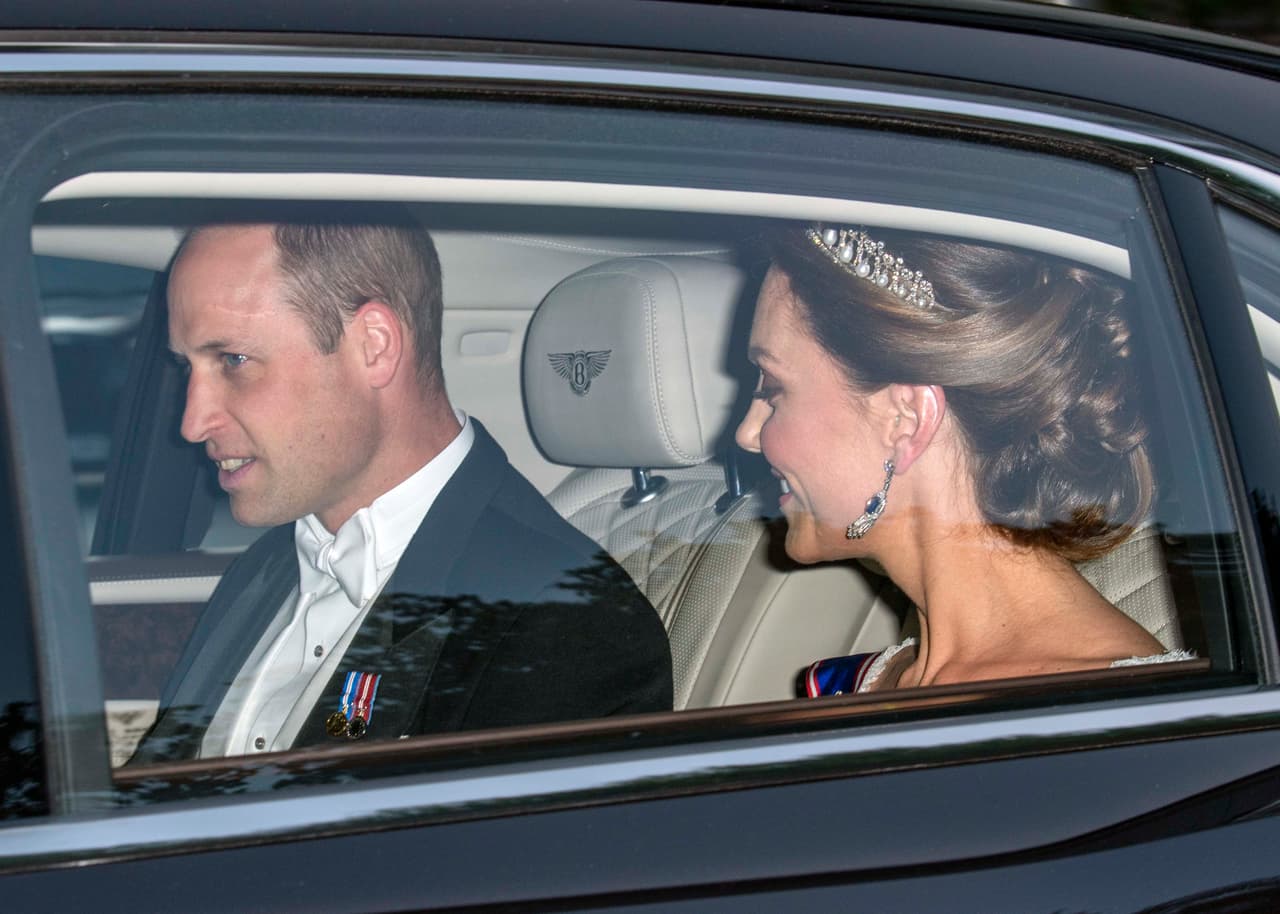 Middleton llegó al banquete acompañada de su marido, el príncipe William.