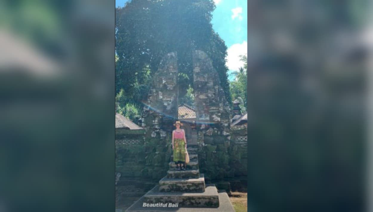 La actriz de 32 años ha visitado diversos templos y puntos turísticos.