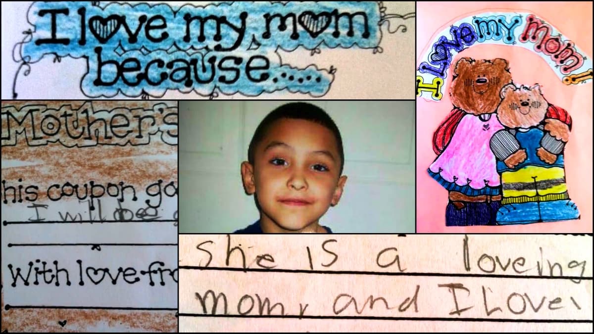 Rodríguez y Clement falsificaron los reportes en los que debieron documentar que Gabriel tenía evidencias físicas de abuso. En la fotografía, una tarjeta que hizo el pequeño para un día de las madres.