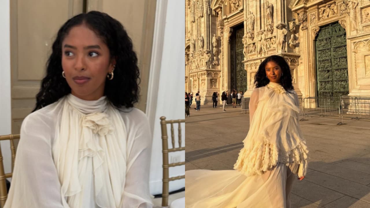 Natalia Bryant en la Semana de la Moda de Milán