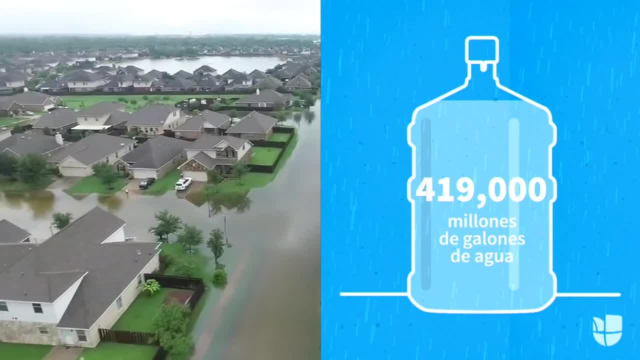 Harvey rompió el récord histórico de lluvias acumuladas en territorio continental de EEUU