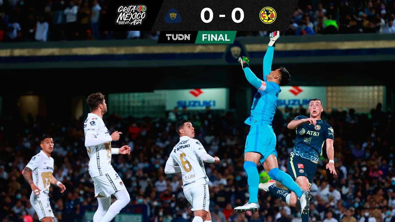 Pumas y América quedaron a deber los goles en el partido de ida de Cuartos de final en CU.