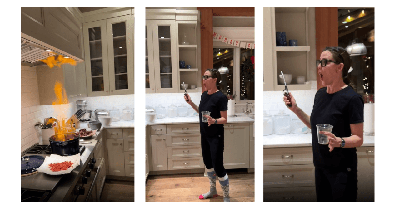 Jennifer Garner casi incendió su cocina