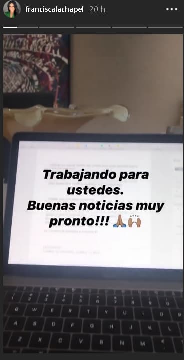 Francisca Lachapel está aprovechando la cuarentena para enfocarse en proyectos dirigidos a su público y este fin de semana compartió la primicia.
