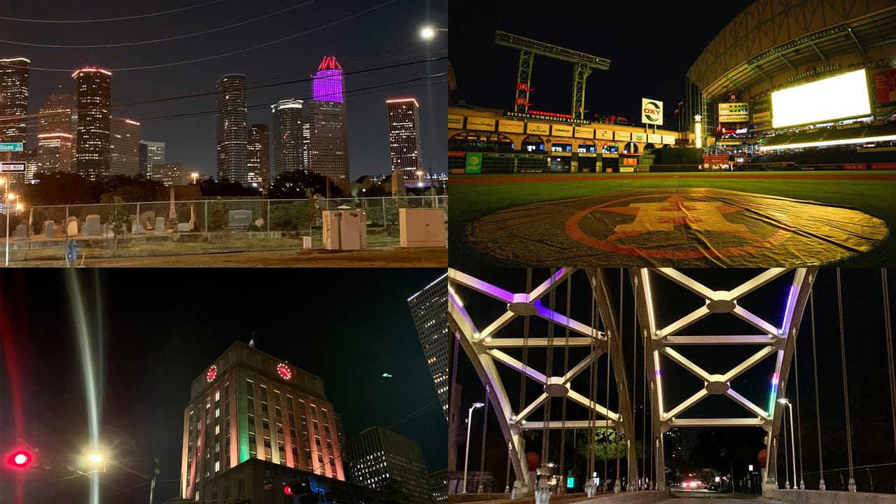 Houston rinde un homenaje a todas aquellas personas que murieron por coronavirus iluminando de ámbar sus edificios y otras estructuras de la ciudad, un evento que mostraron en sus redes sociales.
