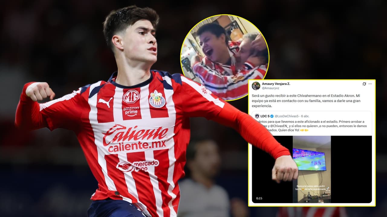 Amaury Vergara se conmueve con aficionado de Chivas y lo invita al Estadio Akron