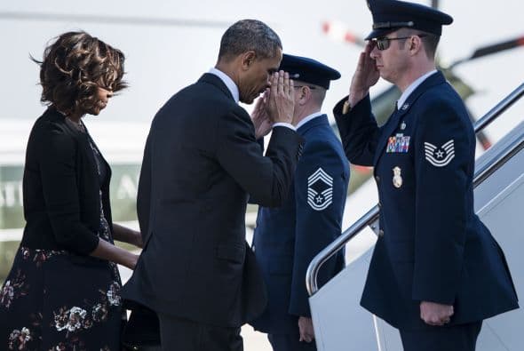 Los Obama de visita en Texas