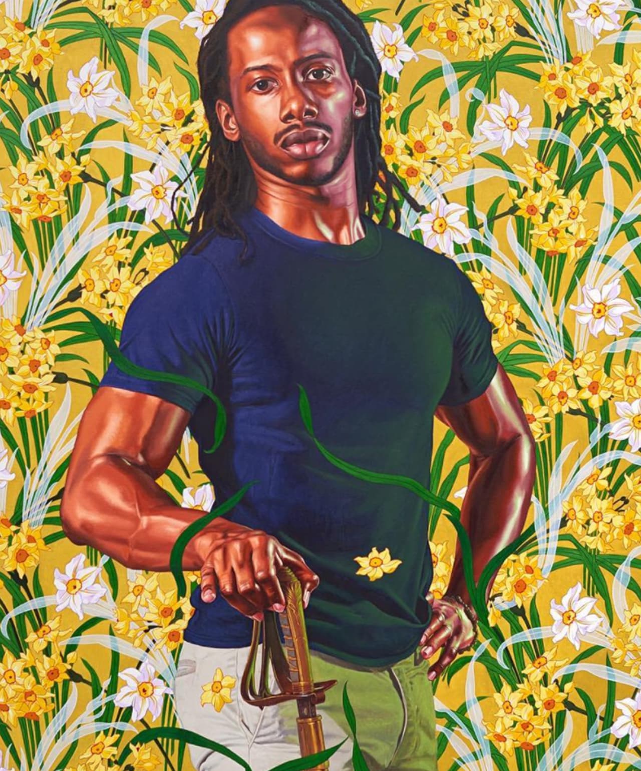 Uno de los trabajos anteriores del pintor Kehinde Wiley, seleccionado por Barack Obama para su retrato Oficial. Wiley, de 40 años de edad, es egresado en Arte de la Universidad de Yale y se especializa representar la cultura afroamericana en sus obras.