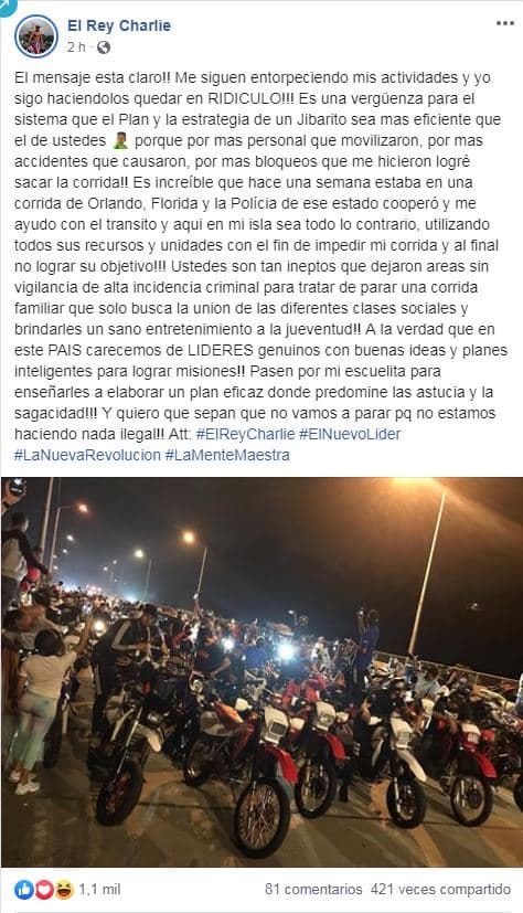 Policias resultan heridos tras intervenir con carreras ilegales