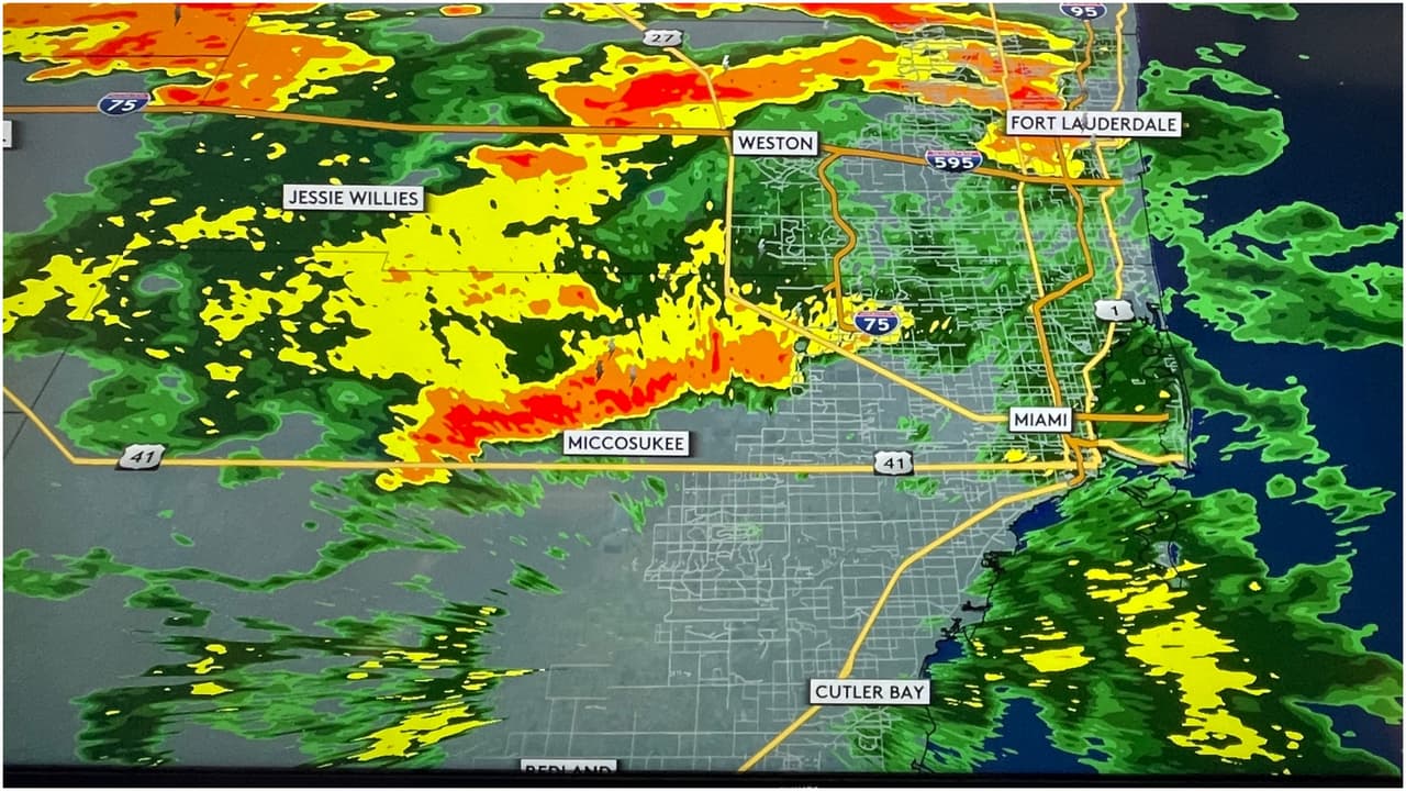 Lluvias intensas sobre Miami-Dade y Broward este miércoles
