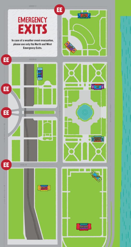 Estas son las salidas de emergencia del festival Lollapalooza en caso de ser necesario.