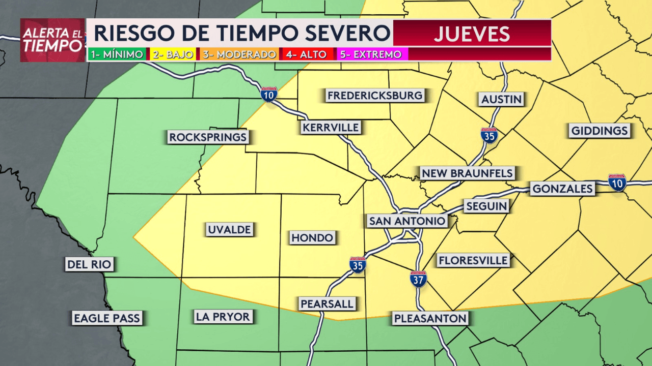 Este jueves 16 de marzo San Antonio y el resto de Texas vivirá una jornada de tormentas, vientos y riesgo de tiempo severo.