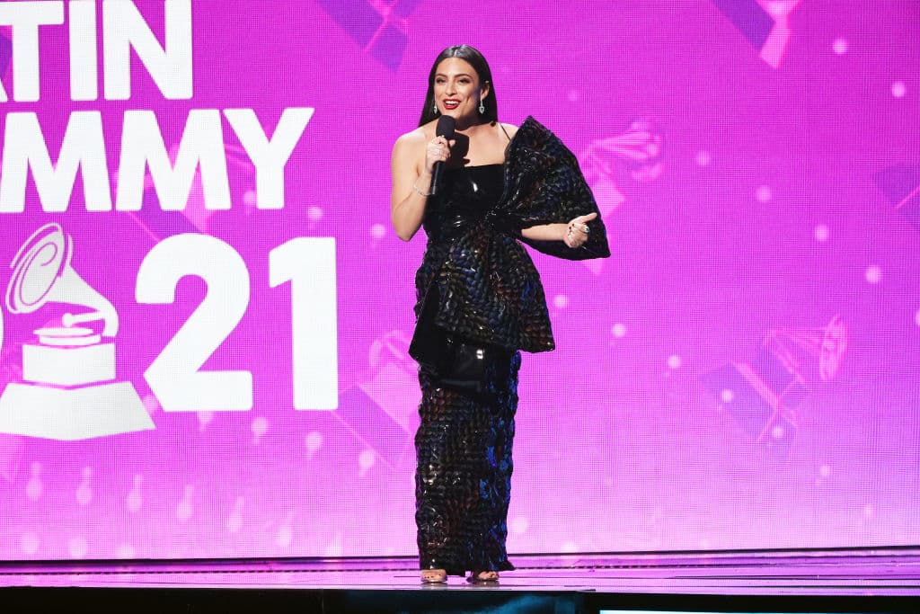 Ana Brenda Contreras durante los Latin GRAMMY 2021.