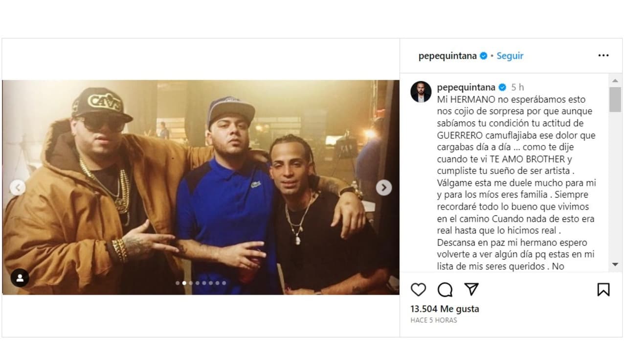 Pepe Quintana se despidió de Alexio 'La Bruja'.