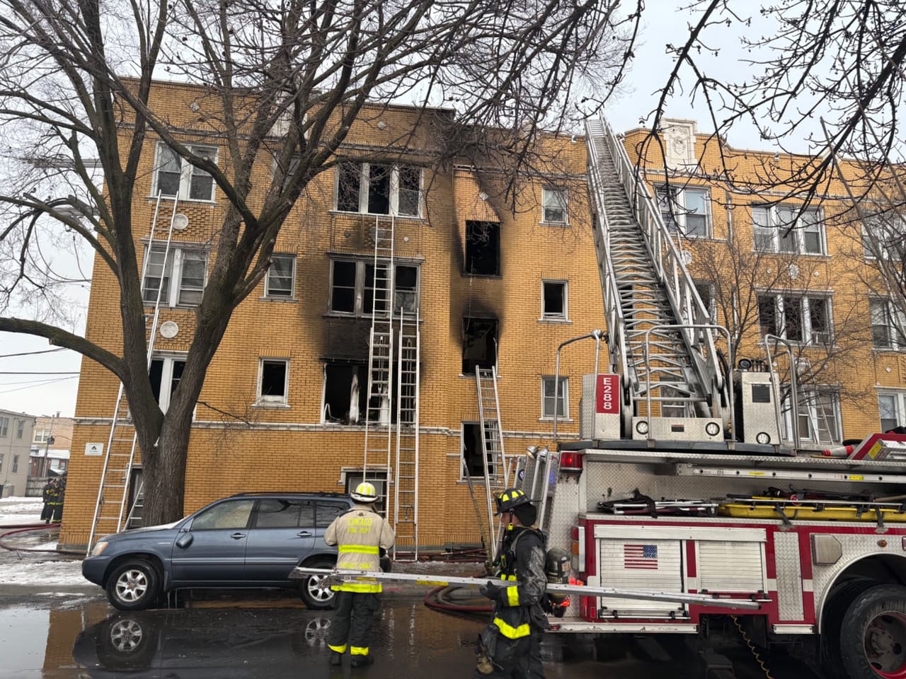 Las llamas podían ser vistas a varios metros de distancia.