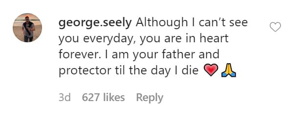 El 17 de junio, el empresario libanés le escribió en una foto: "Aunque no puedo verte todos los días, estás en mi corazón para siempre. 
<b><a href="https://www.univision.com/famosos/i-am-your-father-el-ex-marido-de-marlene-favela-le-promete-a-su-hija-bella-protegerla-hasta-que-muera-video" target="_blank">Soy tu padre</a></b> y protector hasta el día de mi muerte". 
<br>