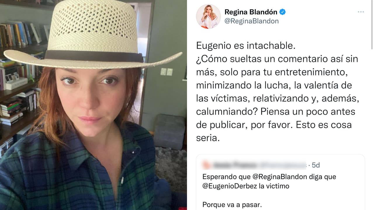 Con este mensaje, Regina Blandón defendió a Eugenio Derbez.