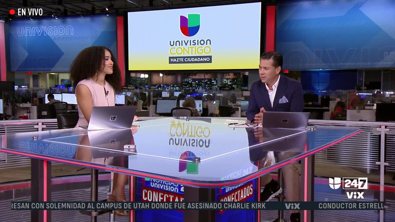 Borja Voces y Armando Olmedo en Noticias Univision 24/7 Conectados por el Día de la Ciudadanía