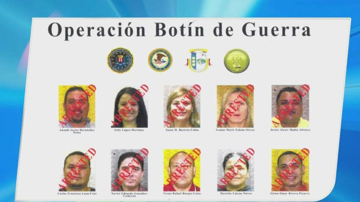 Operativo "Botín de guerra": 10 arrestados por corrupción gubernamental