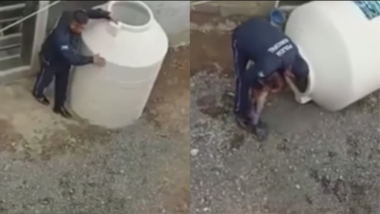 La policía rescata a niña de 3 años abandonada en un tinaco y arresta a los padres