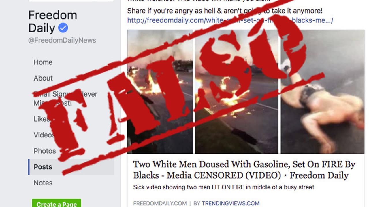 La noticia falsa del ataque