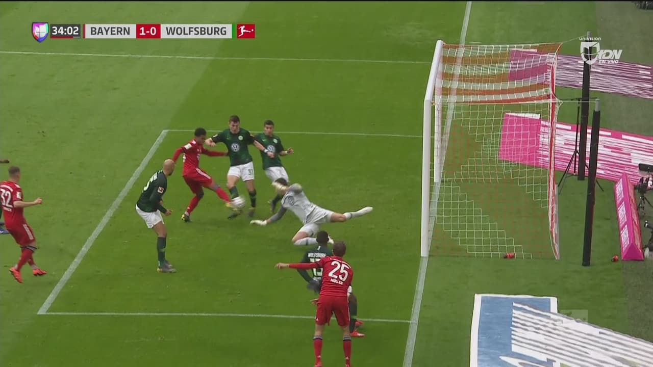 Gnabry abre el marcador y tiene ganando 1-0 al Bayern Múnich ante el Wolfsburg