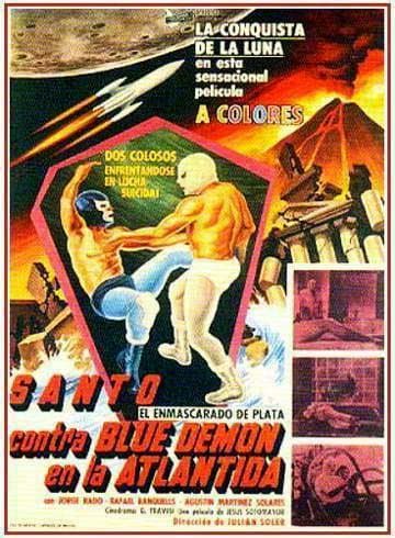 Otra película que unió a los luchadores fue ‘Santo y Blue Demon en la Atlántida’. En este filme los enmascarados salvan a la Tierra de un malvado físico nuclear que planea destruirla.