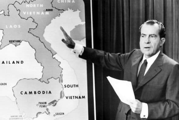 6. Fue en 1970 que el presidente Richard Nixon tomó la errónea decisión de bombardear clandestinamente a Camboya y Laos, un año después.