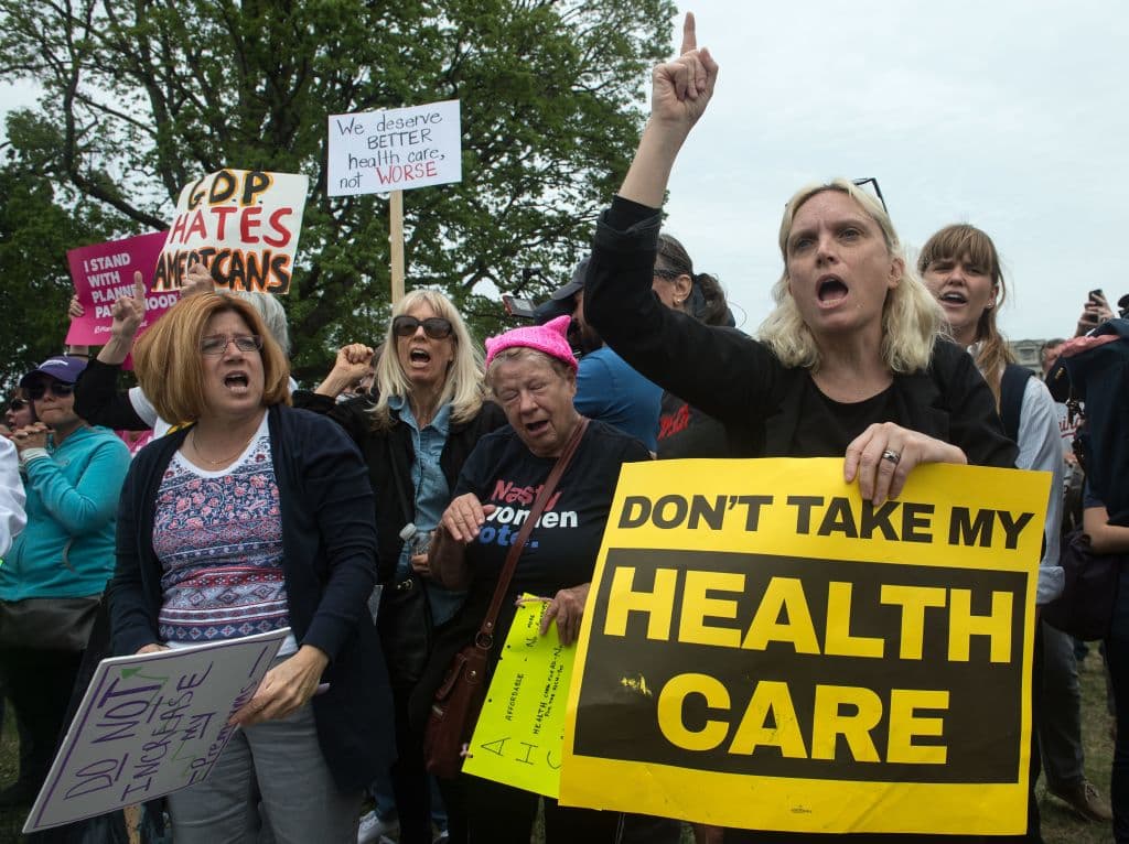 Protesta frente al Capitolio en Washington DC.