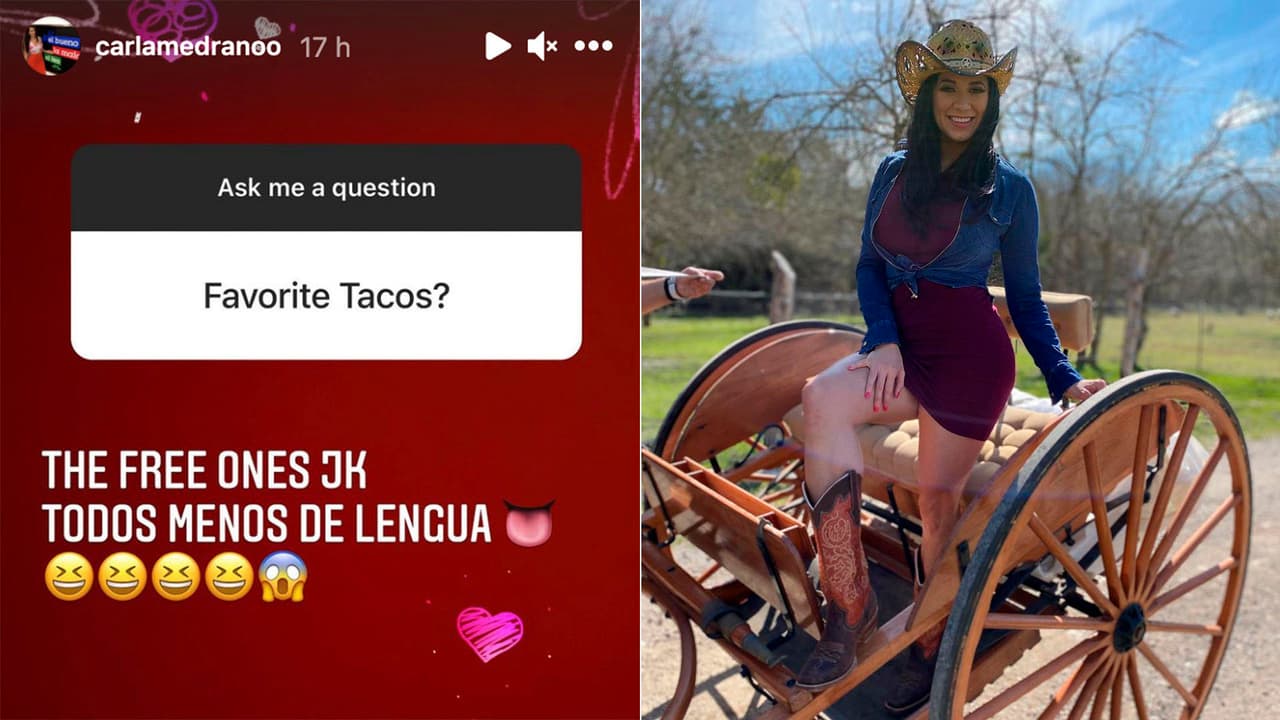 Y aunque ella se cuida, confiesa que la pizza es su comida favorita, aunque difícilmente puede negarse ante unos tacos, sobretodo si se los invitan.