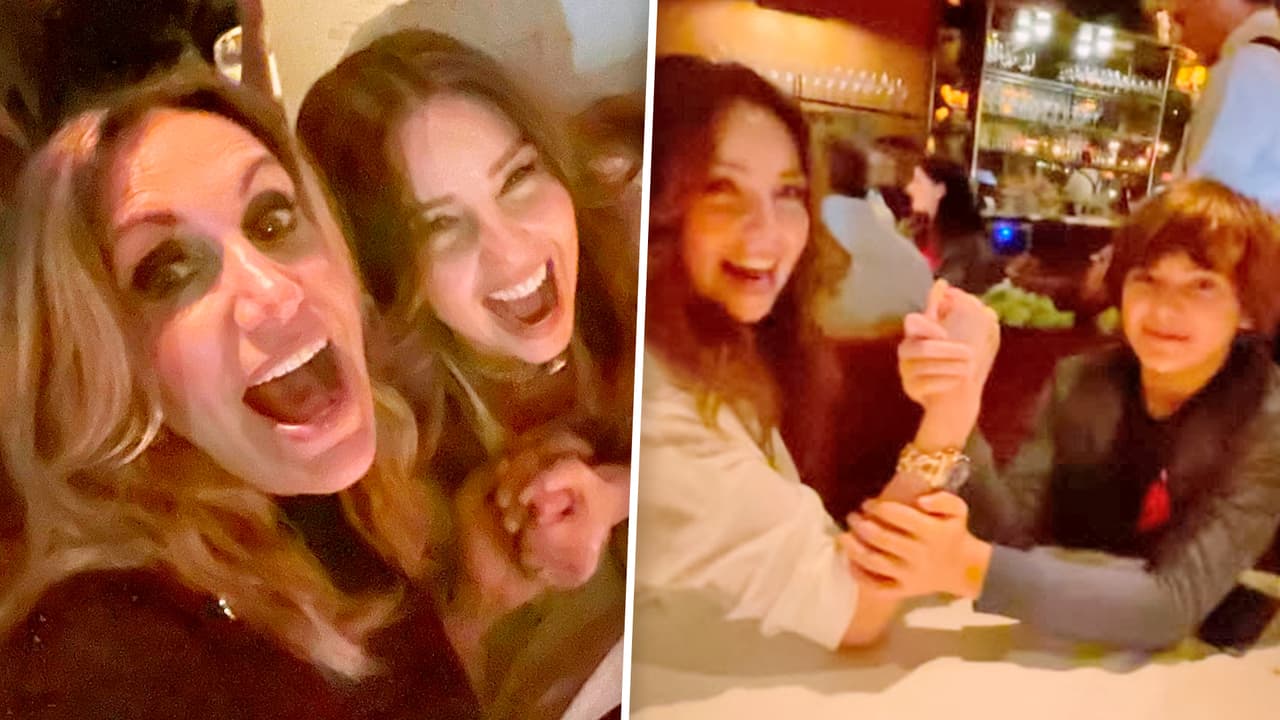 Lili Estefan documenta 'batalla' entre Thalía y su hijo en plena cena: ruega que "no le tire el teléfono"