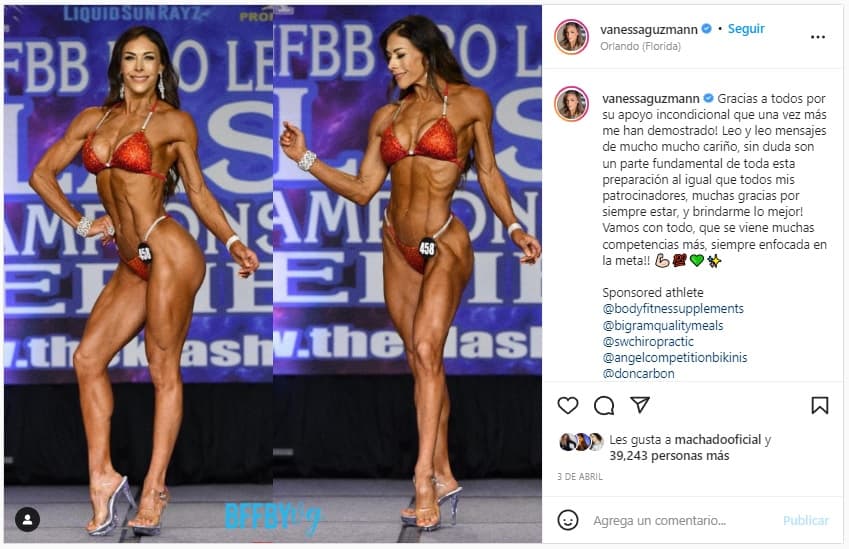 En julio de 2021, Vanessa Guzmán ganó tres medallas en el concurso de fisicoculturismo VallartaBodyFit. Una en el open Clase C, otra en Masters (el primer premio) y la última por el tercer lugar en la categoría femenil de novatas.
<br>