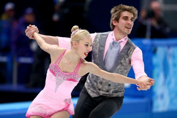 Los británicos Stacey Kemp y David King en el Iceberg Skating Palace.