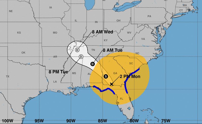 El huracán Irma se degradó a tormenta tropical mientras se desplaza por el norte de Florida