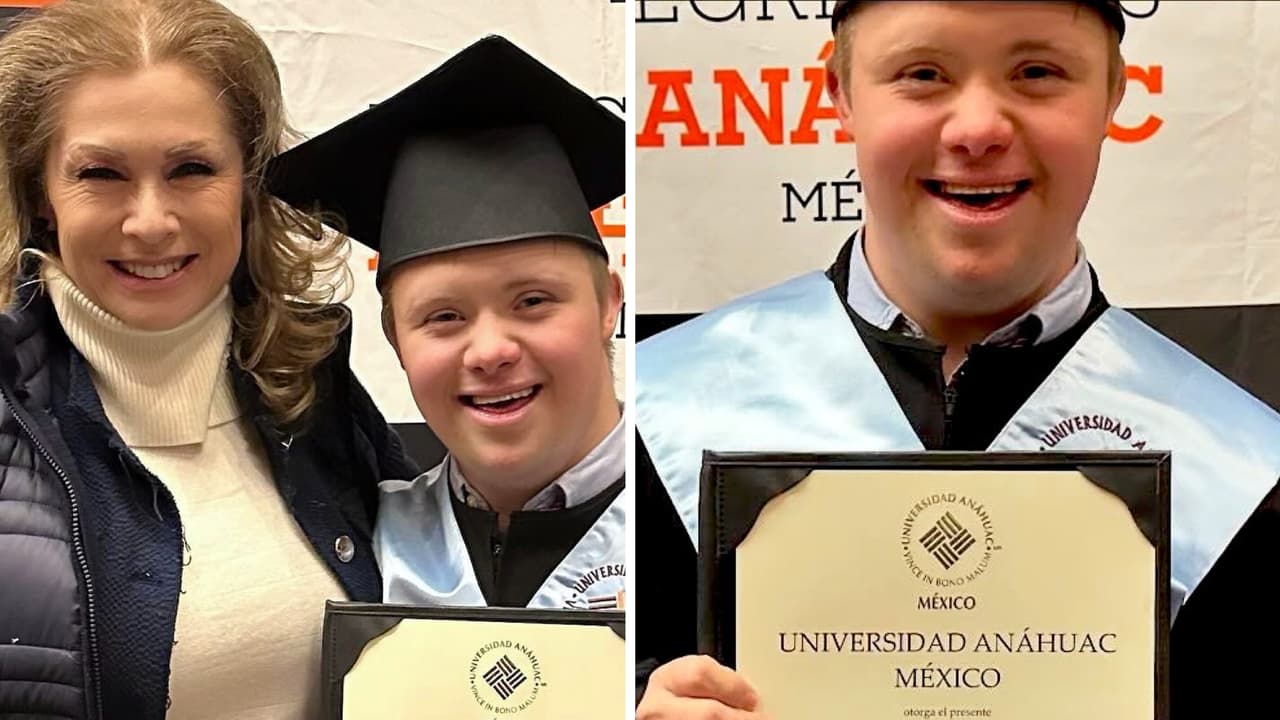 Lety Calderón presume graduación universitaria de su hijo Luciano y lanza mensaje sobre la discapacidad