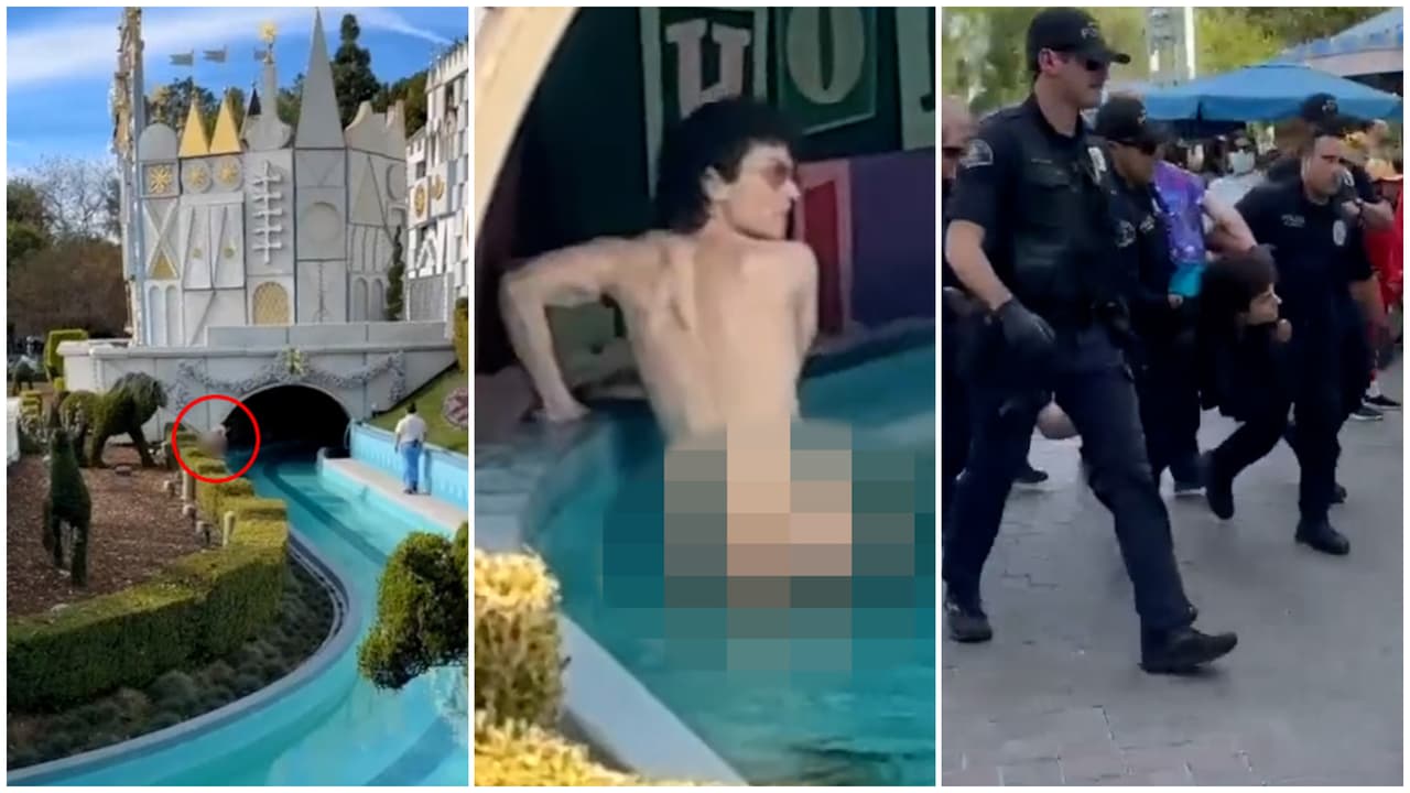 Arrestan a un hombre desnudo en Disneyland y enfrenta cargos de estar ebrio en un lugar público