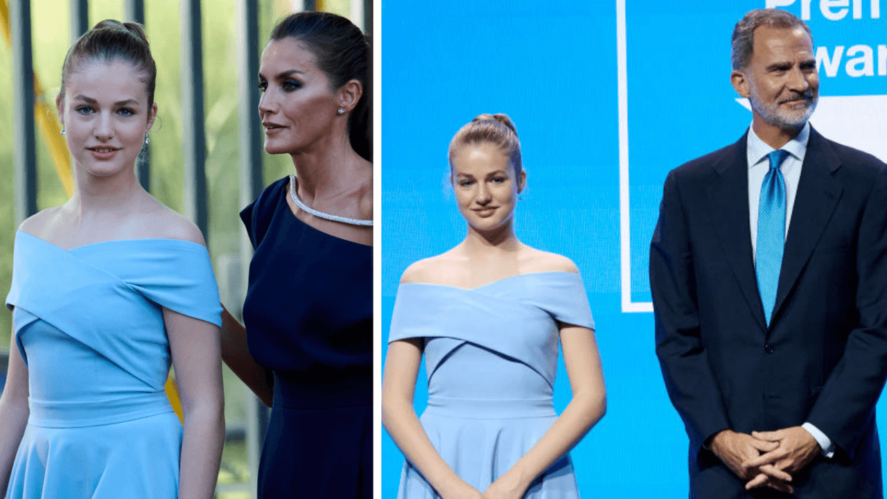 Princesa Leonor con sus padres, los reyes de España