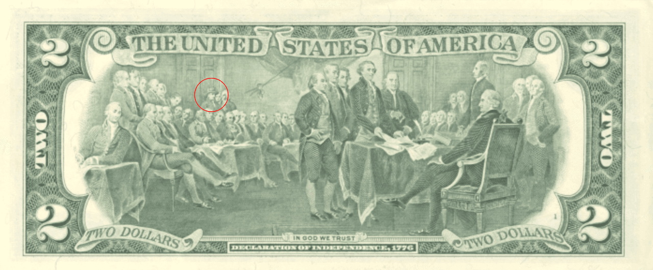 Otro personaje curioso de la pintura es un hombre al fondo de la sala usando sombrero, cuando para la época en los recintos del Congreso, por respeto y seguridad el uso de la prensa no era común. ¿Quién era y por qué estaba allí? Es un misterio, pero según especulaciones se trata de una figura misteriosa y oscura.