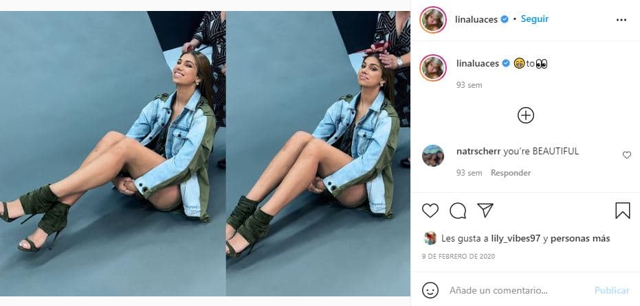 Lina Luaces como modelo