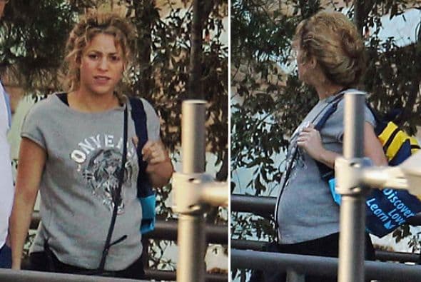 Estas son las primeras imágenes de su barriguita. Después de tantos dimes y diretes, la colombiana no lo puede ocultar más.