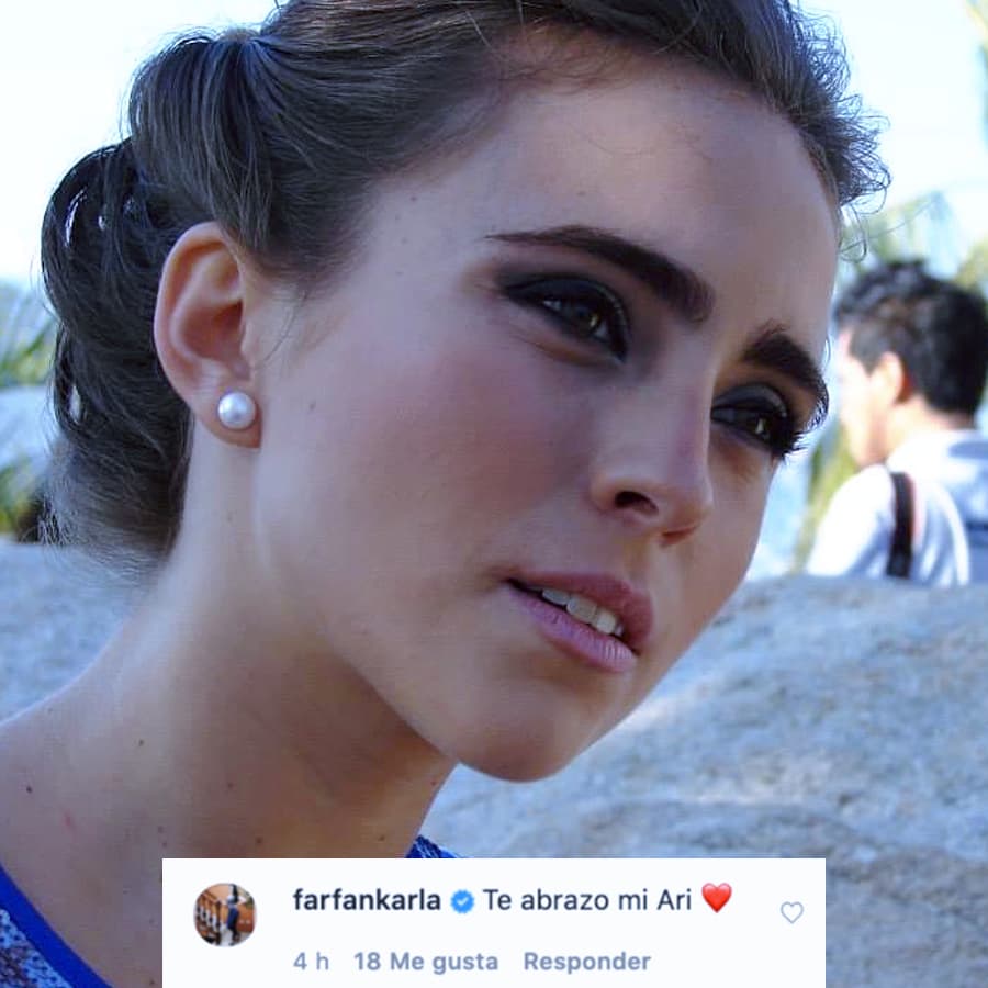Karla Farfán, su compañera en 'Tenías que ser tú', la última telenovela en la que Ariadne Díaz trabajó y en la que compartió protagónico con Andrés Palacios, le envió un abrazo a través de la red social.