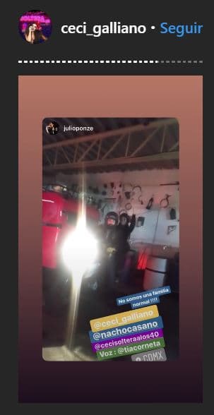 Otro detalle que llamó la atención es que al final de los ensayos ambos fueron captados dejando el teatro juntos y listos para partir a bordo de la motocicleta del actor. Hasta el momento Cecilia y Nacho no han confirmado o desmentido la existencia de una posible relación sentimental entre ellos. 
<br>