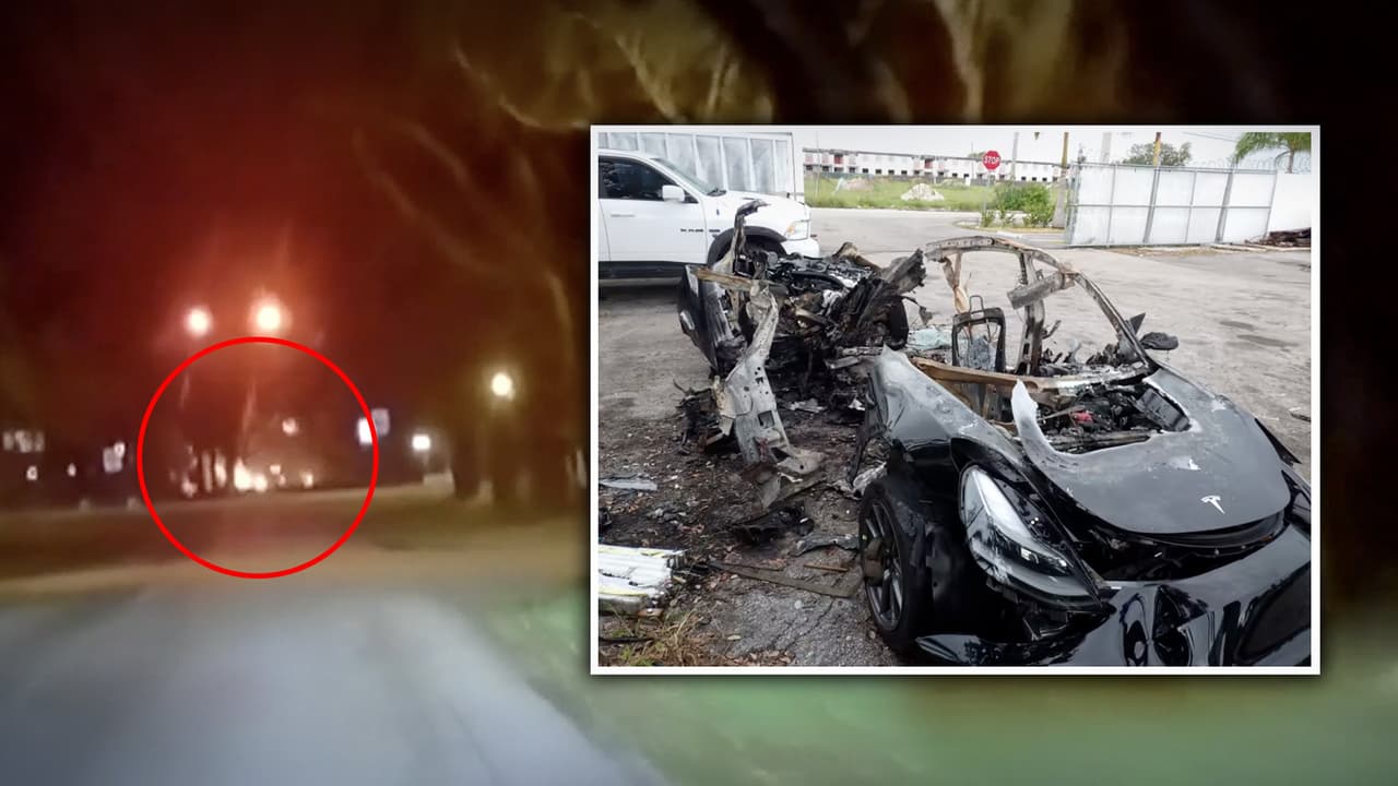 Así fue el choque de un Tesla a toda velocidad, donde murieron dos jóvenes de Coral Gables