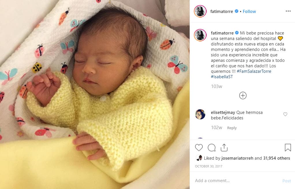 La primogénita de la actriz midió 19 pulgadas al momento de su nacimiento y pesó 6 libras. Hasta el momento se desconocen los datos de Diego.