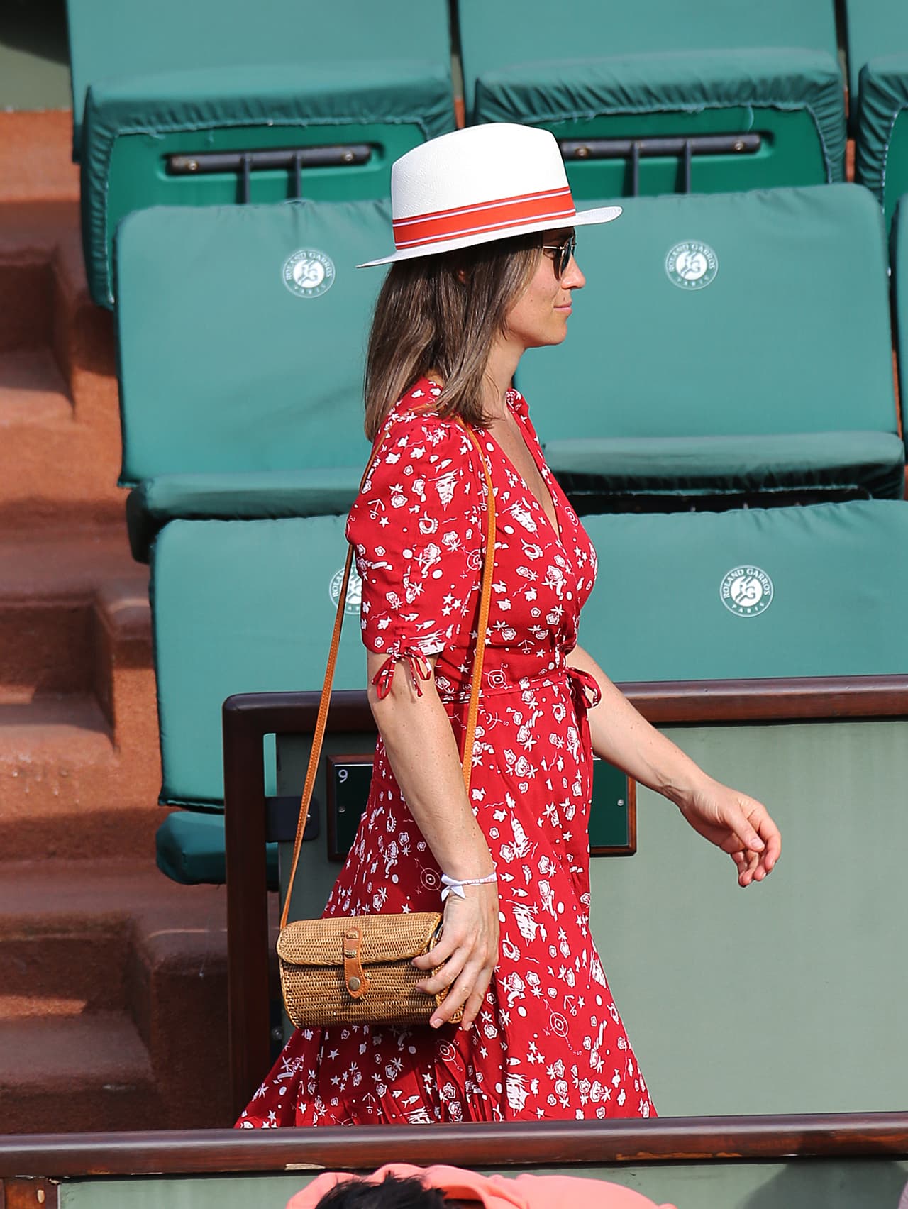 Tal como es su costumbre, Pippa llamó la atención de las cámaras y los asistentes al llegar al evento deportivo.