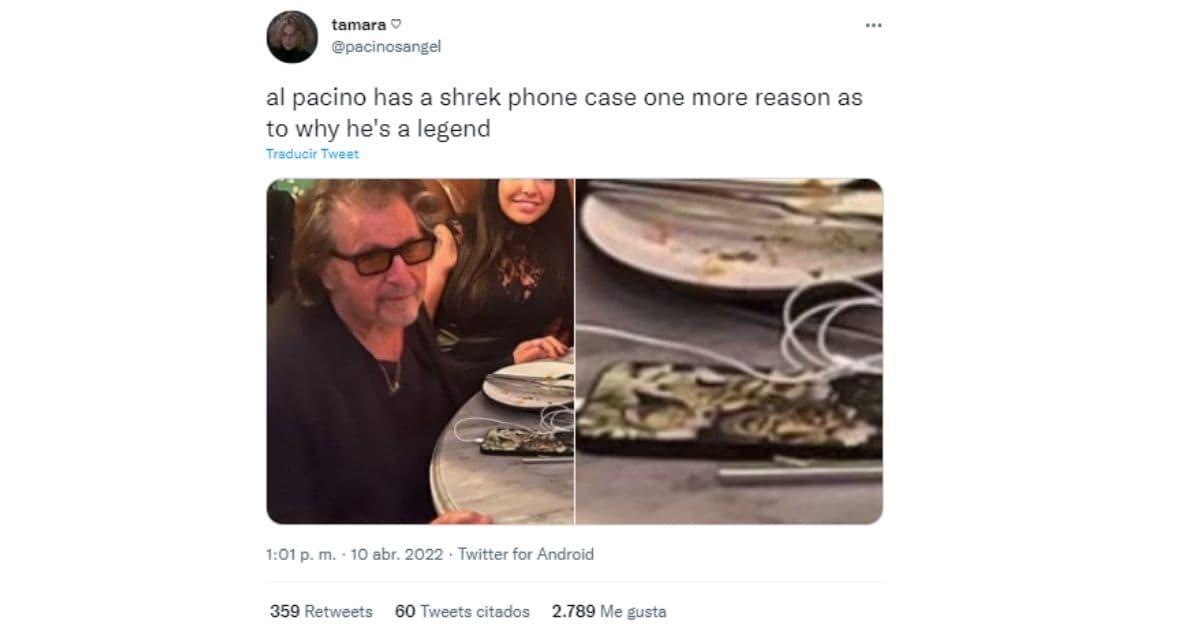 fan asegura que Al Pacino es una leyenda